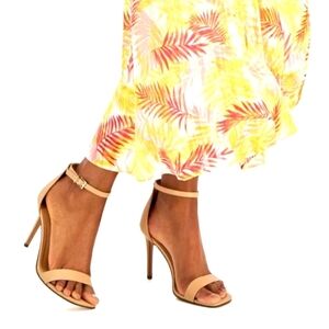 Bethie Two-Piece Tan Dress Sandals, Wild Pair Size 9.5 Cream